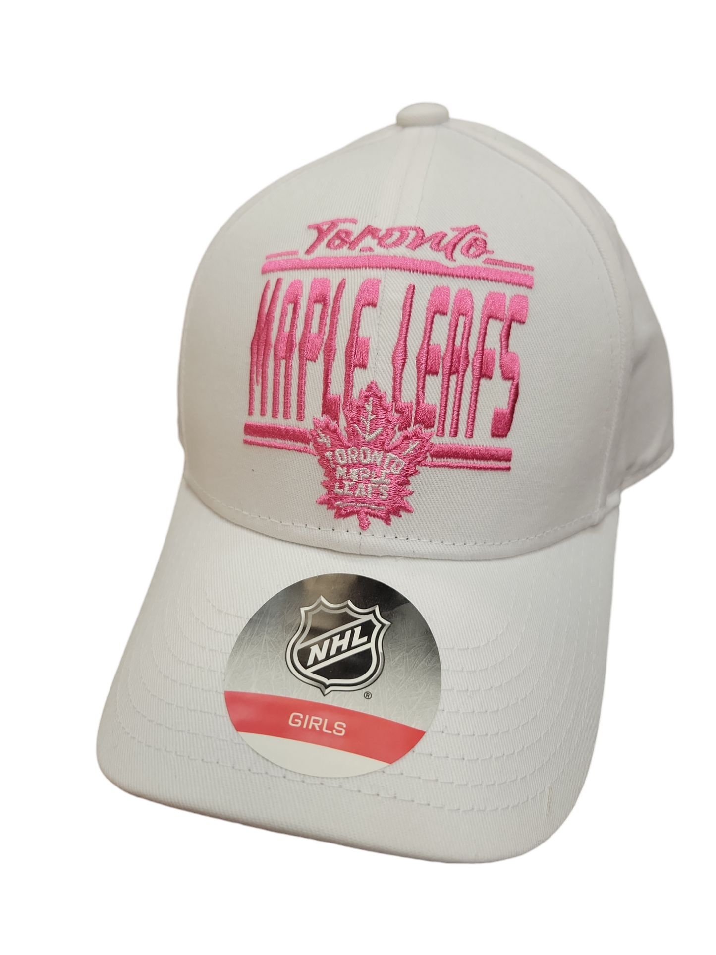 NHL Youth Hat All White Girls Maple Leafs