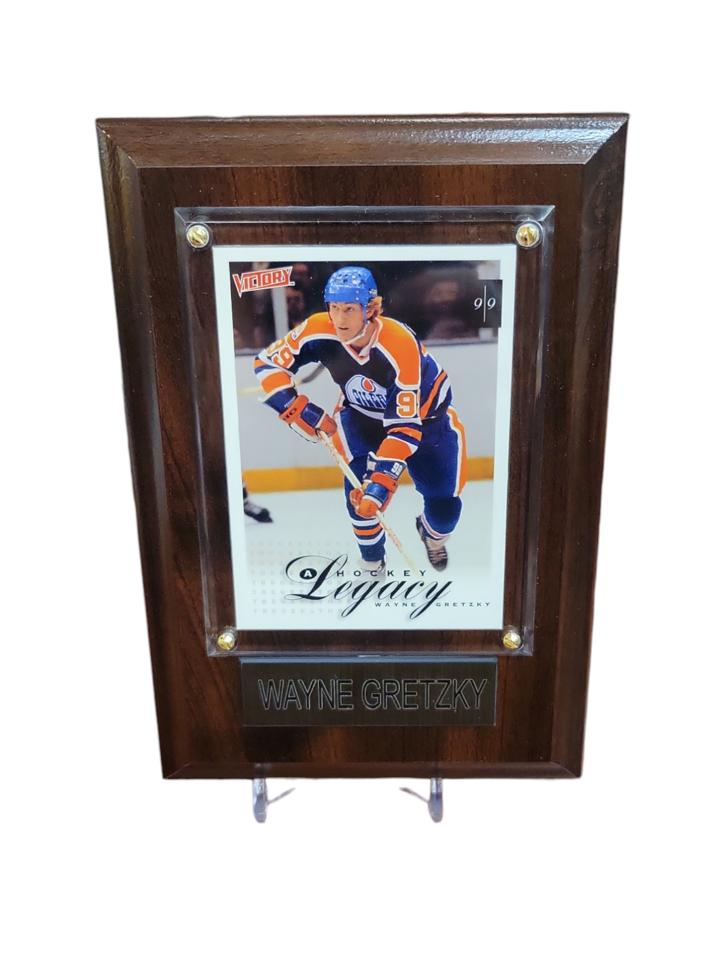 NHL Collectible Plaque with Card 4x6 Parkhurst Home Legacy Wayne Gretzky Oilers