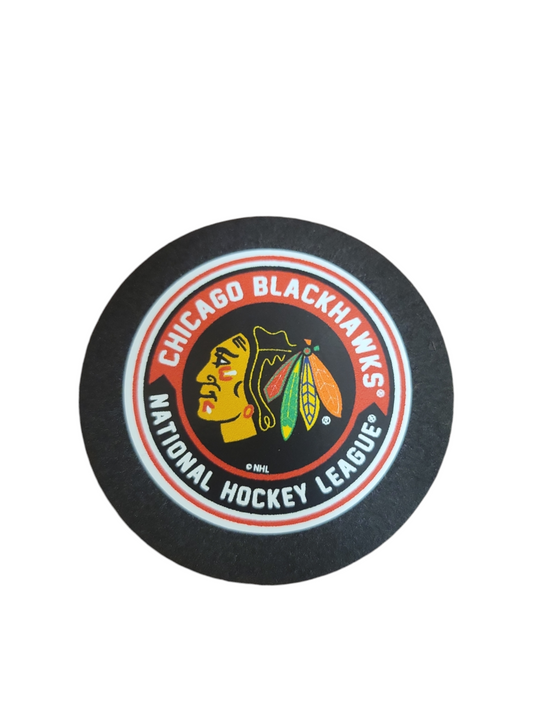 NHL Foam Puck Decal Blackhawks