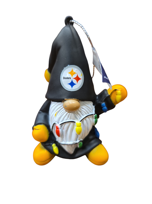 NFL Ornament Gnome With Lights Steelers