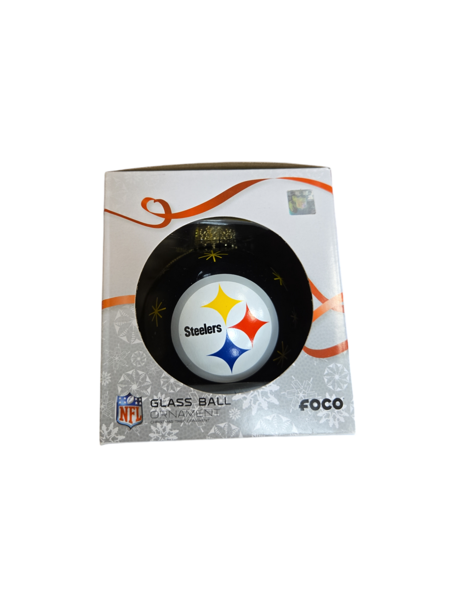 NFL Ornament Glass Ball Stripe Steelers