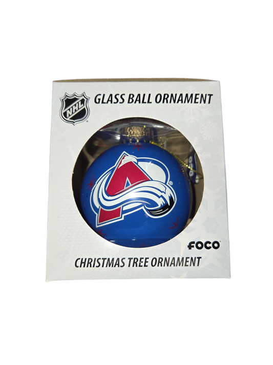 NHL Ornament Glass Ball Avalanche