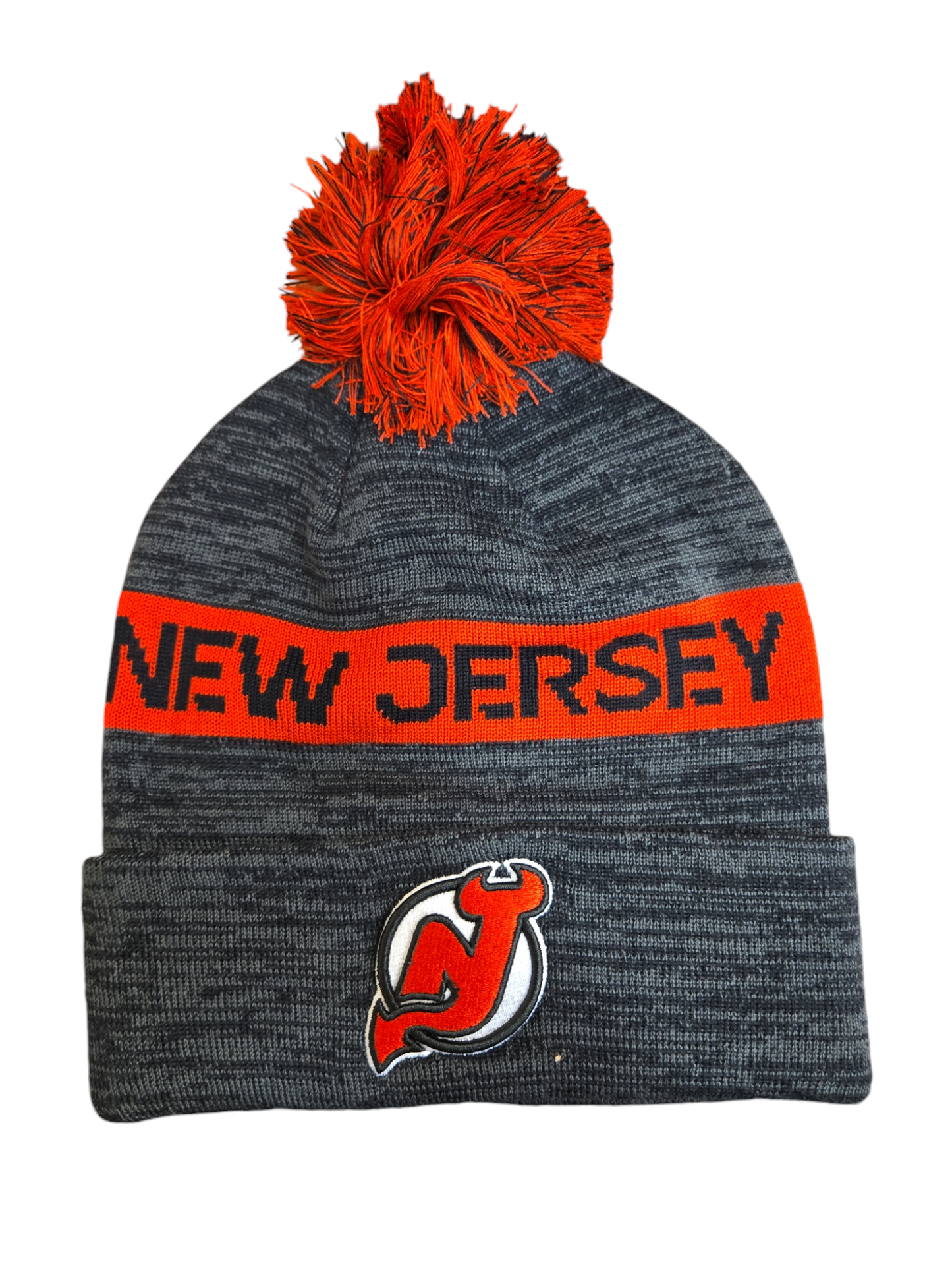 NHL Knit Hat Authentic Pro Rink Cuffed with Pom 2024 Devils