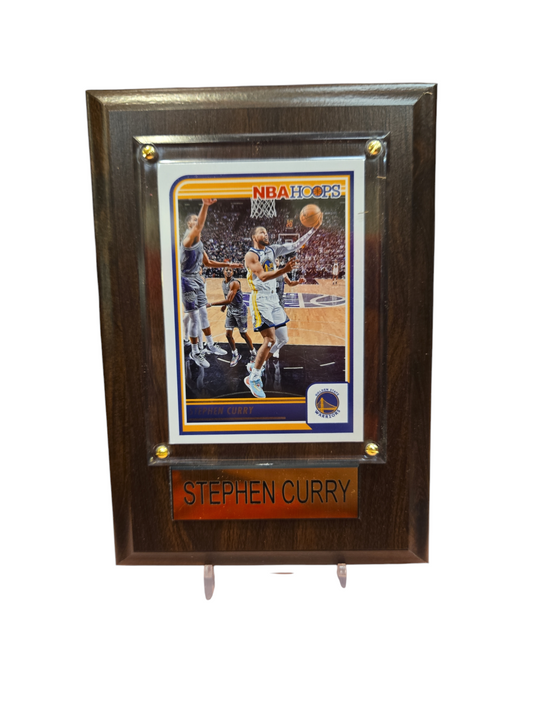 NBA Collectible Plaque with Card 4x6 Stephen Curry Warriors