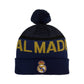 La Liga Knit Hat Black & Gold Pom Real Madrid CF