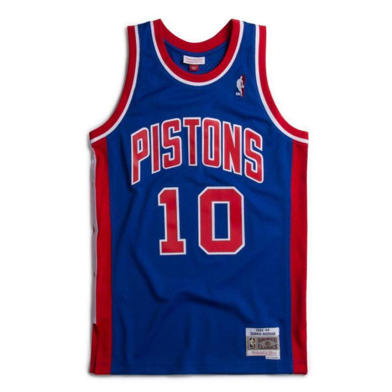 NBA Hardwood Classics Player 1988-89 Swingman Jersey Dennis Rodman Pistons (Royal Blue)