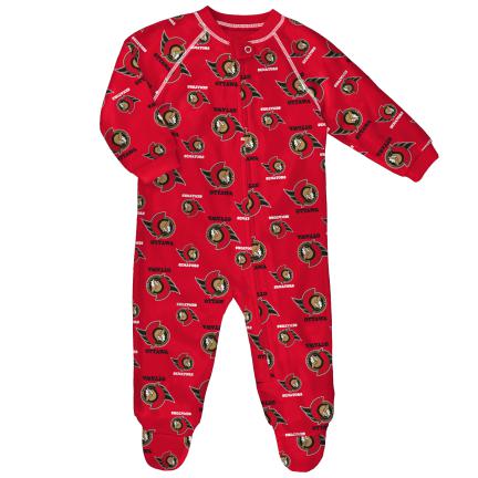 NHL Infant Onesie Raglan Zip Up Senators