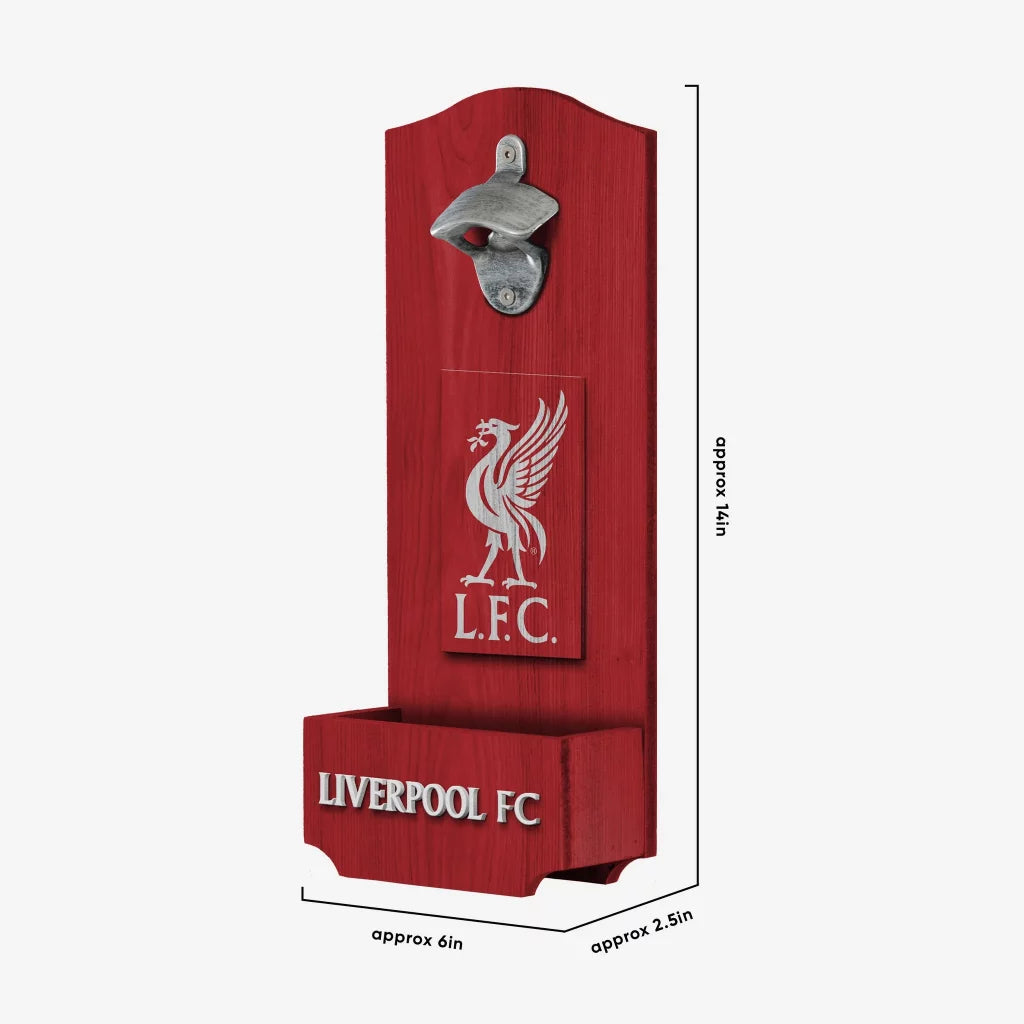 EPL Wooden Bottle Cap Opener Sign Liverpool FC