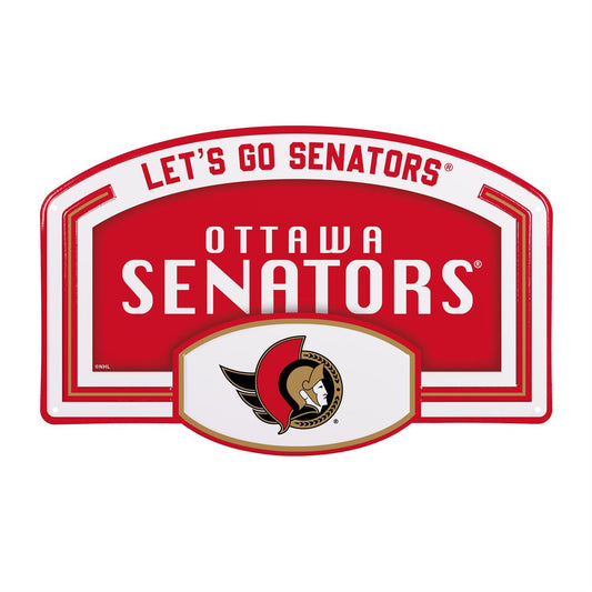 NHL Embossed Steel Wall Sign, 11" x 17" Senators