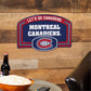NHL Embossed Steel Wall Sign, 11" x 17" Canadiens