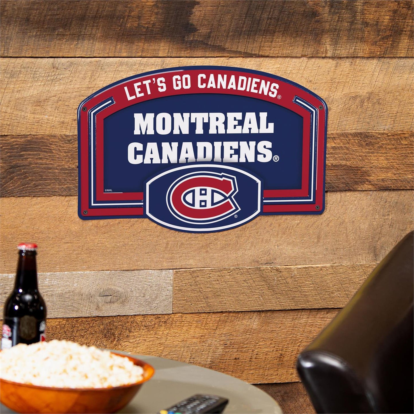 NHL Embossed Steel Wall Sign, 11" x 17" Canadiens