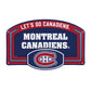 NHL Embossed Steel Wall Sign, 11" x 17" Canadiens