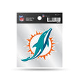 NFL Clear Backer Decal 4x4 Dolphins
