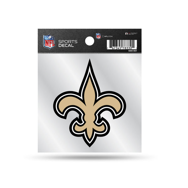 NFL Clear Backer Decal 4x4 Saints