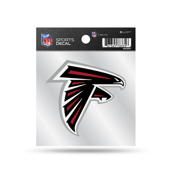 NFL Clear Backer Decal 4x4 Falcons