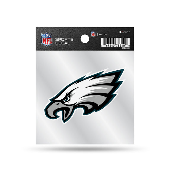 NFL Clear Backer Decal 4x4 Eagles