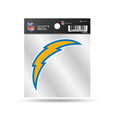 NFL Clear Backer Decal 4x4 Chargers