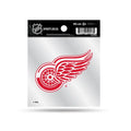 NHL Clear Backer Decal 4x4 Red Wings