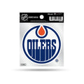 NHL Clear Backer Decal 4x4 Red Oilers