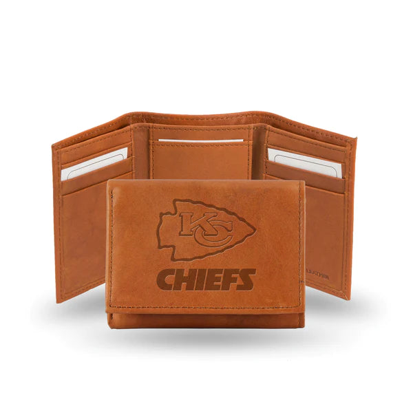 NFL Wallet Leather Tri-Fold Chiefs (Brown)