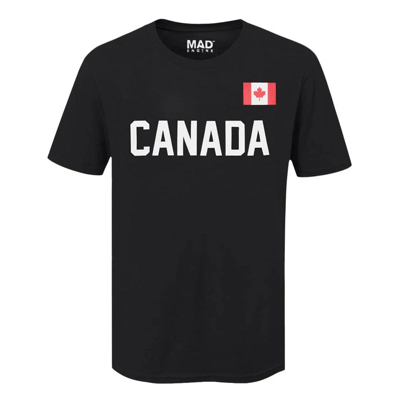 Country T-Shirt Flag Canada (Black)