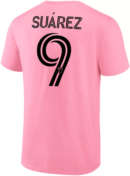 MLS Player T-Shirt Authentic Stack Luis Suárez Inter Miami CF (Pink)