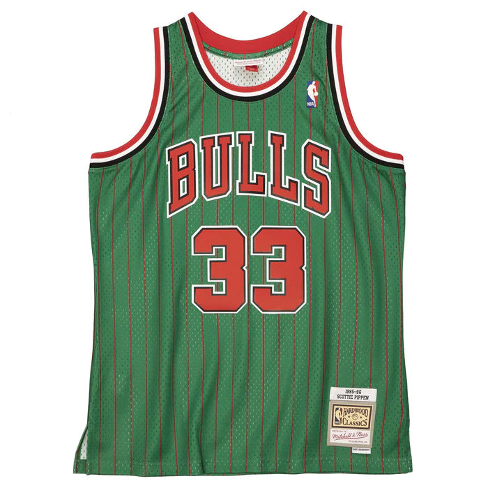 NBA Hardwood Classics Player 1995-96 Swingman Jersey Scottie Pippen Bulls (Green w/Pinstripes)