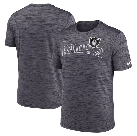 NFL Dri-Fit T-Shirt Performance Velocity Arch Anthracite Raiders