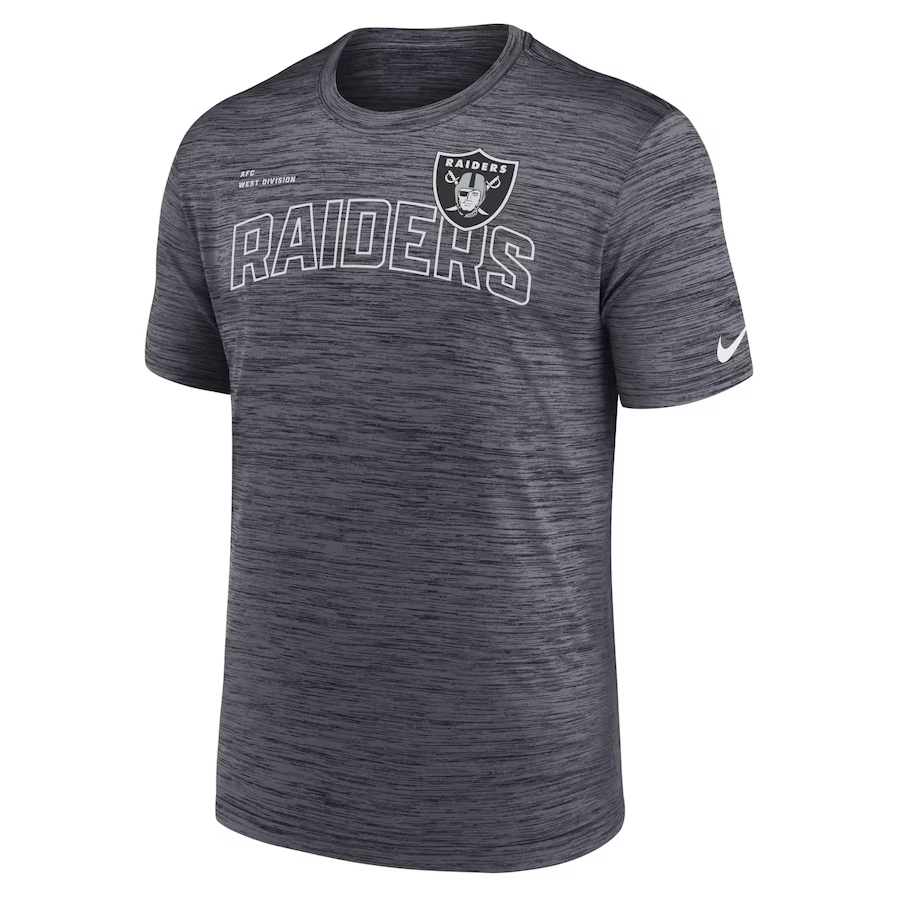 NFL Dri-Fit T-Shirt Performance Velocity Arch Anthracite Raiders