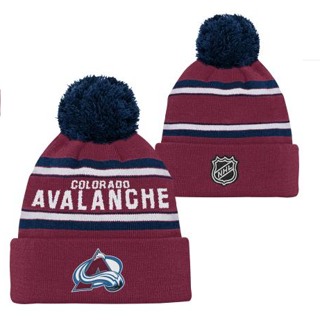 NHL Youth Knit Hat Jacquard Wordark Avalanche