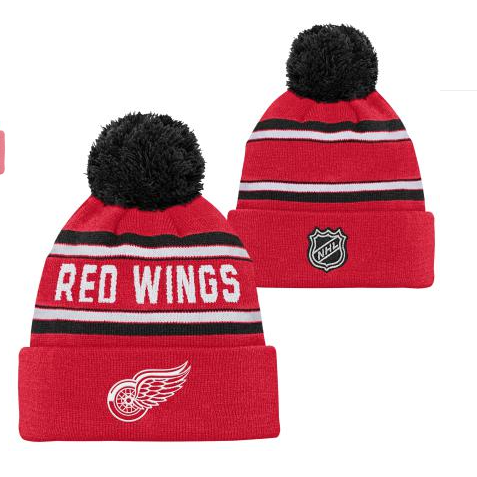 NHL Youth Knit Hat Jacquard Wordark Red Wings