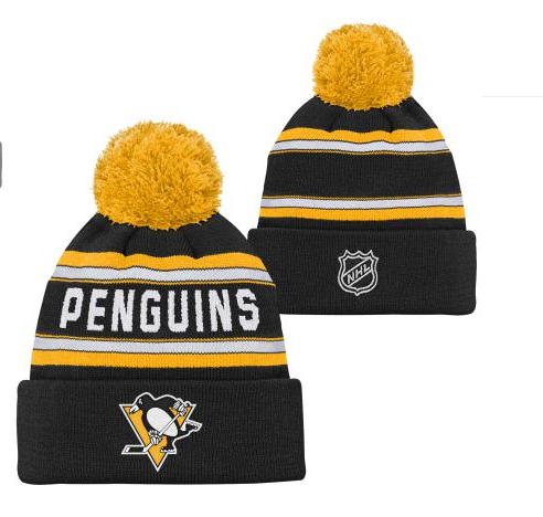 NHL Youth Knit Hat Jacquard Wordark Penguins