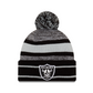 NFL Knit Hat Pom Cuff Raiders