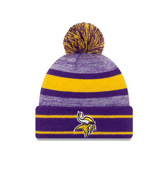 NFL Knit Hat Pom Cuff Vikings