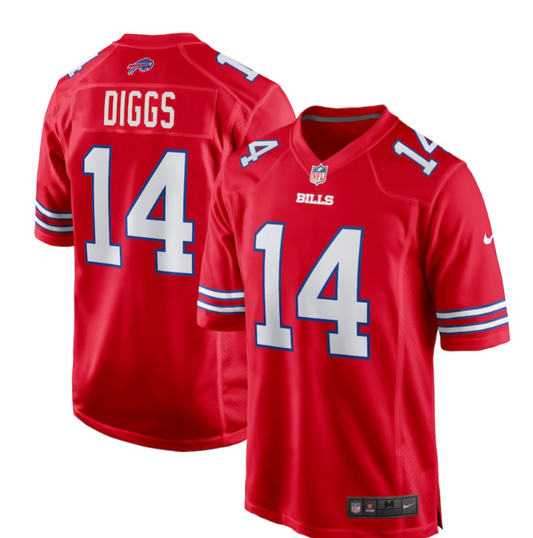 NFL Player Game Jersey Alt Red Stefon Diggs Bills