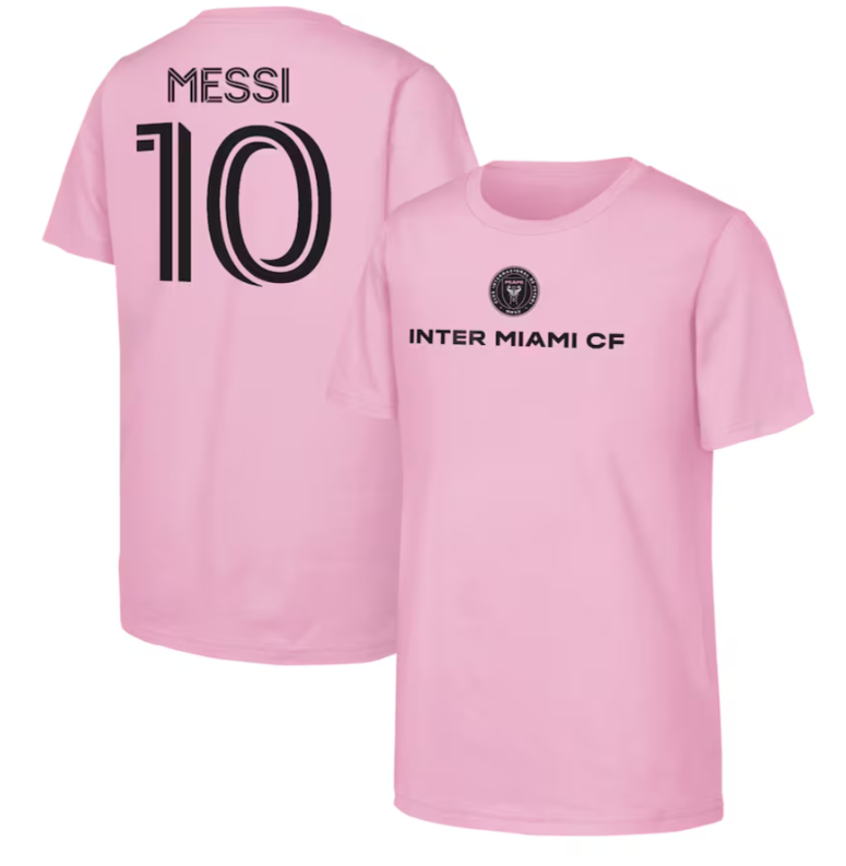 MLS Kids Player T-Shirt Home (Pink) Lionel Messi Inter Miami CF