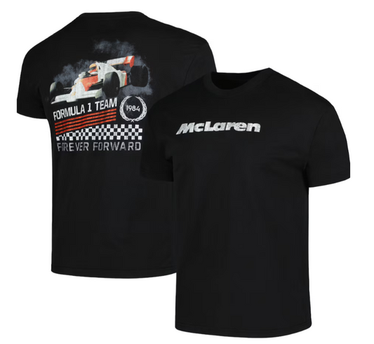 McLaren Formula 1 Team T-Shirt Vintage Retro Forever Forward McLaren Auto Racing