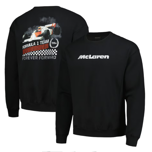 McLaren Formula 1 Team Crewneck Vintage Retro Forever Forward McLaren Auto Racing Small