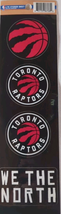 NBA 4Pc Sticker Sheet Raptors
