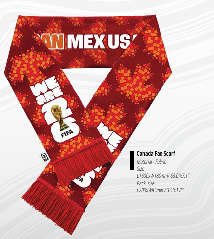 FIFA World Cup 2026 Fan Scarf Host Countries