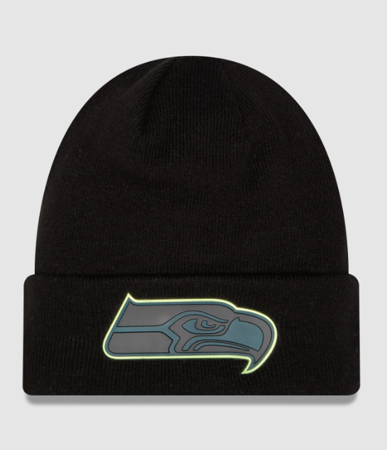 NFL Knit Hat Tonal Chrome Cuff Seahawks