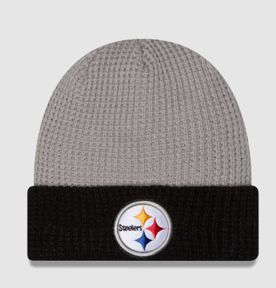 NFL Knit Hat Play Waffle Cuff Steelers
