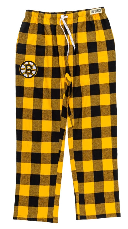 NHL PJ Pant Buffalo Plaid Bruins