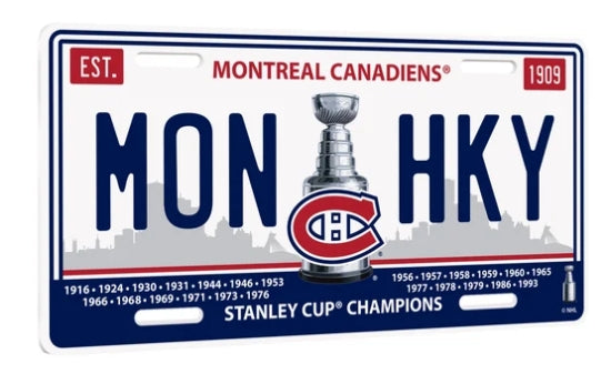 NHL License Plate Sign, 6-in x 12-in Canadiens