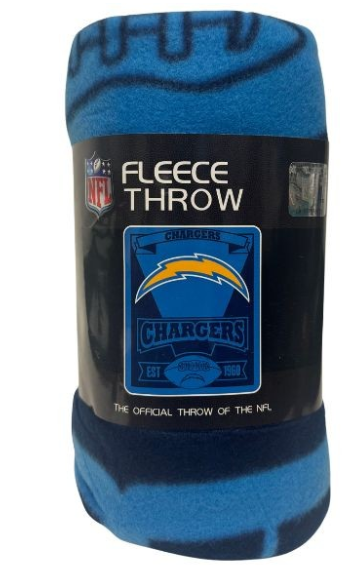 NFL Fleece Throw Marquee Chargers