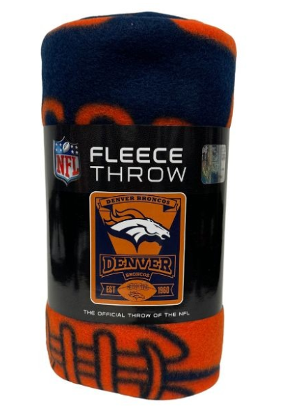 NFL Fleece Throw Marquee Broncos