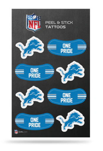 NFL Peel and Stick Tattoos Lions
