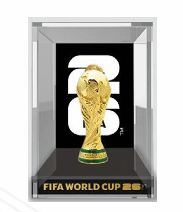 FIFA World Cup Mini Replica Trophy in Case