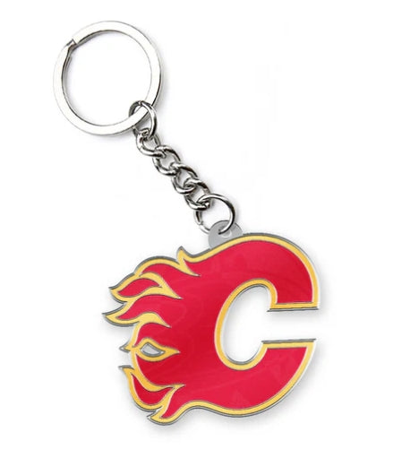 NHL Keychain Logo Flames