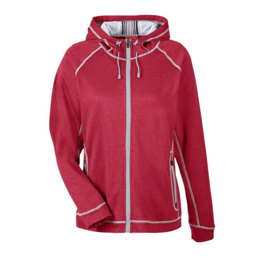 Team 365 Ladies Maroon Fleece Jacket Performance